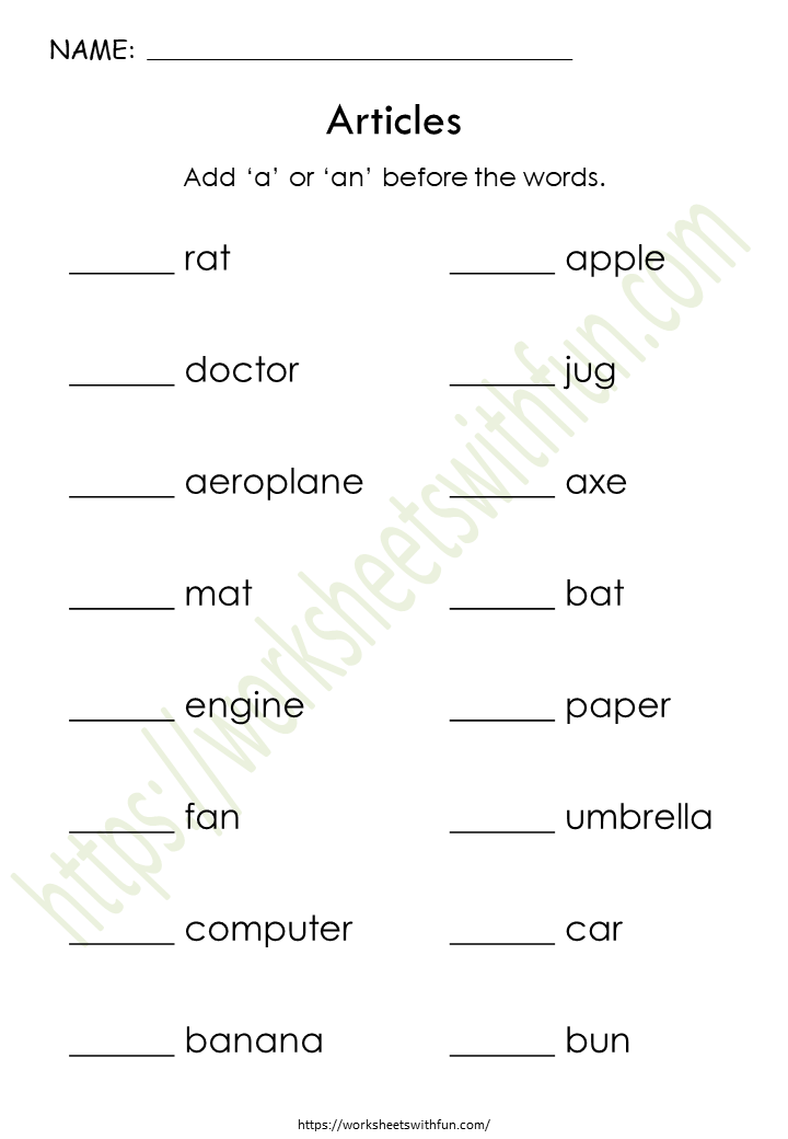 english-class-1-articles-add-a-or-an-before-the-words-worksheet-1